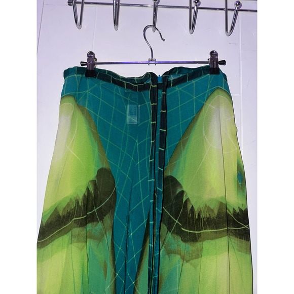 Jean Paul Gaultier femme RARE silk optical illusion stiletto pants US 10 - Picture 6 of 7